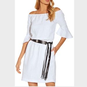 Linen off the Shoulder Dress